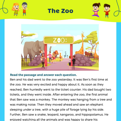 Reading Comprehension: The Zoo