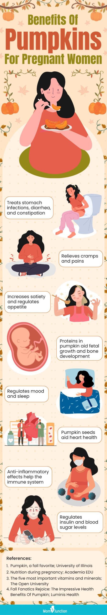 benefits of pumpkins for pregnant women (infographic)