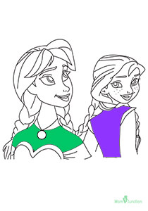 Elsa and anna face