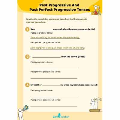Rewrite The Sentence Using Past Progressive Tense
