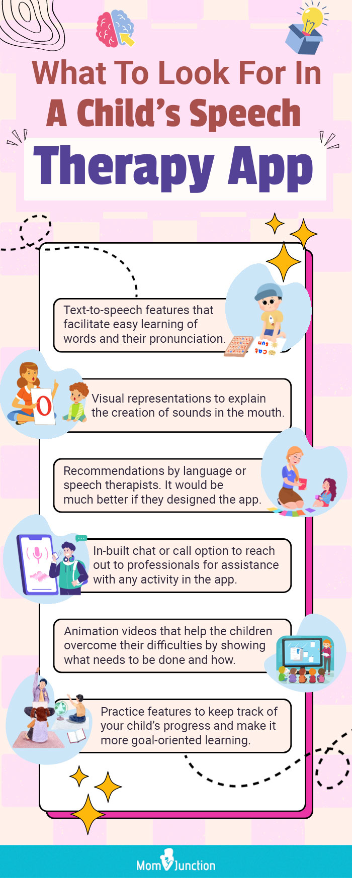 what to look for in a childs speech therapy app (infographic)